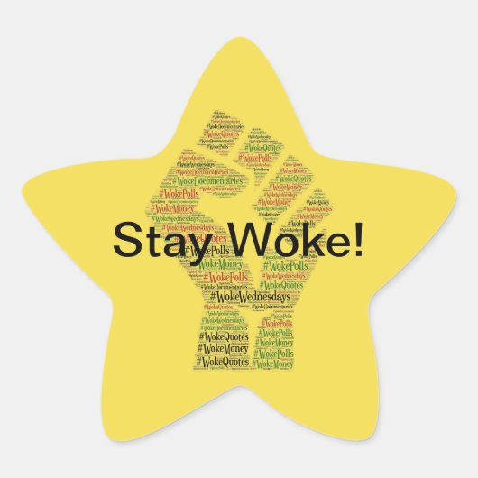 #WokeWoensdag Ster Sticker (Voorkant)