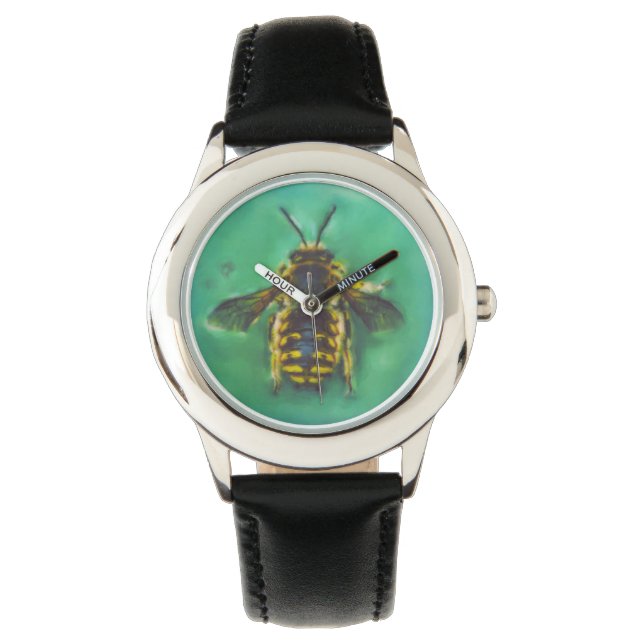 Wol Carder Bee Horloge (Voorkant)