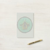Wol Carder Bee Post-it® Notes (Op bureau)