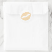Wol lipstick afdrukken ronde sticker (Tas)