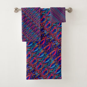 Wol Topped paisley Bad Handdoek