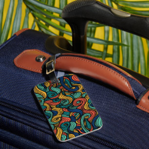 Wol Topped paisley Bagagelabel