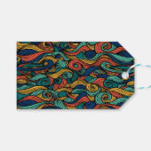 Wol Topped paisley Cadeaulabel (Voorkant (Horizontaal))