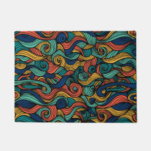 Wol Topped paisley Deurmat