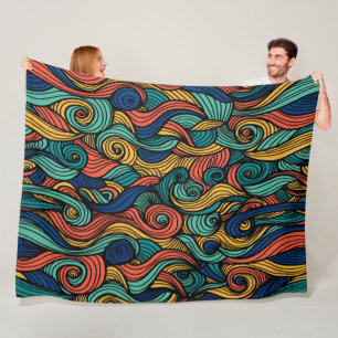 Wol Topped paisley Fleece Deken