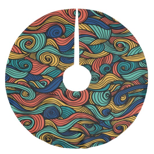 Wol Topped paisley Kerstboom Rok (Voorkant)