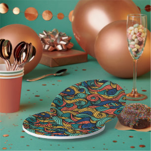 Wol Topped paisley Papieren Bordje