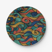 Wol Topped paisley Papieren Bordje (Voorkant)