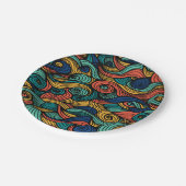 Wol Topped paisley Papieren Bordje (Gekanteld)