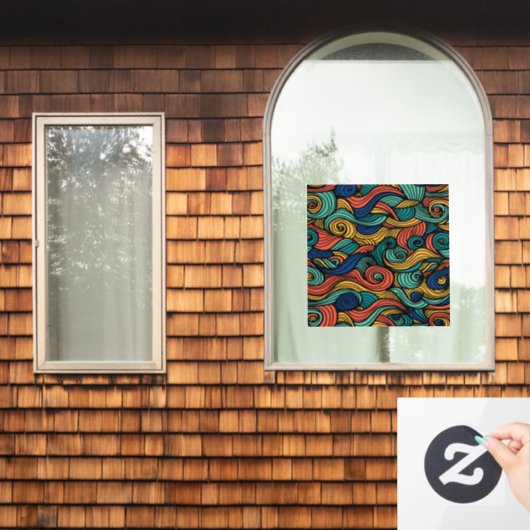 Wol Topped paisley Raamsticker (Huis Raam)