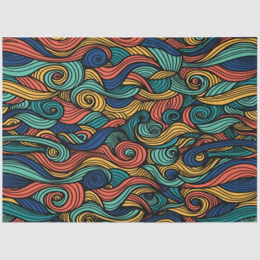 Wol Topped paisley Tissuepapier (Voorkant)