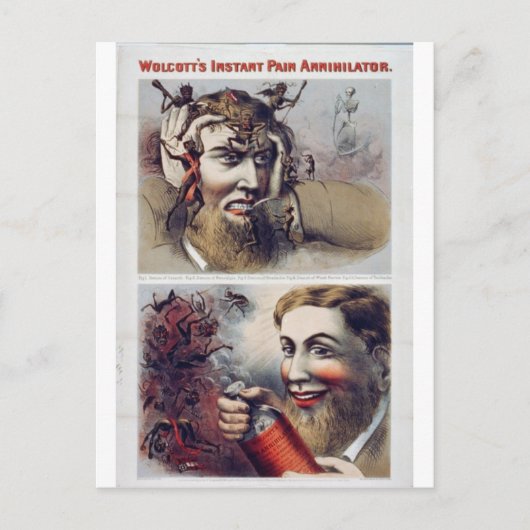 Wolcott's Instant Pain Annihilator Briefkaart (Voorkant)