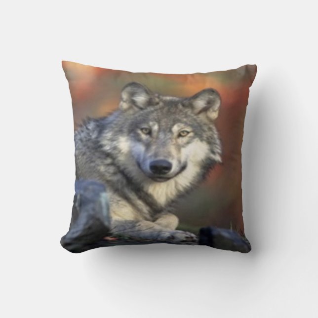wolf #1 kussen (Voorkant)
