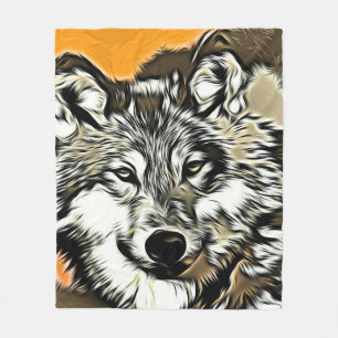 Wolf 2014-0978 fleece deken