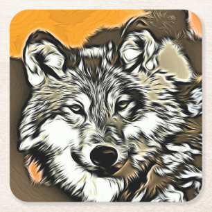 Wolf 2014-0978 vierkante kartonnen onderzetter