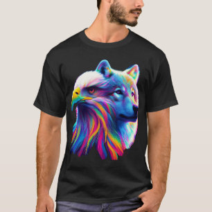 Wolf, adelaar, portret t-shirt