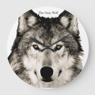 Wolf afbeelding voor acrylwandklok grote klok