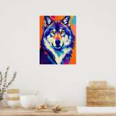 Wolf Afbeelding Wall Art, Verbluffende Wolf Wild Poster (Keuken)