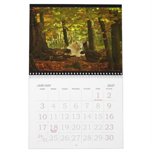 Wolf Agenda 2010 Kalender (Jan 2027)