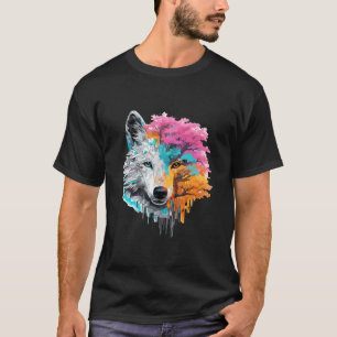 Wolf Alpha Animal World Predator Wild Natuur Art T-shirt