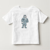 Wolf als Bodybuilder extreem Kinder Shirts (Voorkant)