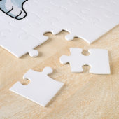 Wolf als Bodybuilder met grote bovenarmen Legpuzzel (Zijkant)