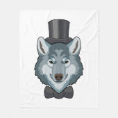 Wolf als Groom met Bow Fleece Deken (Voorkant)