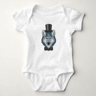 Wolf als Groom met Bow Romper