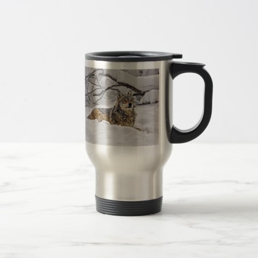 Wolf American Gray Wolf Travel Mug Reisbeker (Rechts)