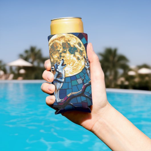 Wolf and Owl Mosaic Art (Insitu Zwembad)