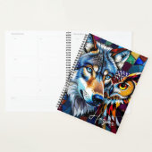 Wolf and Owl Vibrant and Colorful Personalized (Devant avec enveloppe)