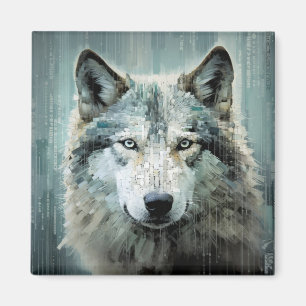 Wolf Animal Art Decor Verf Mozaïek Magneet