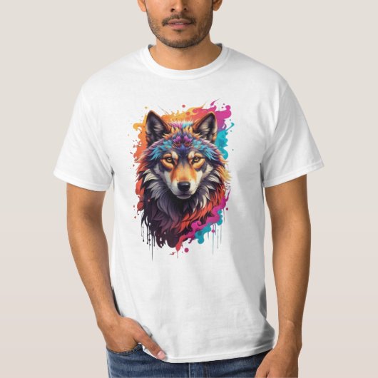 Wolf Animal Logo Design-87694 T-shirt (Voorkant)