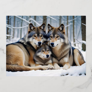 Wolf Animal Natuur Wildlife Affection Caring Folie Feestdagen Briefkaart