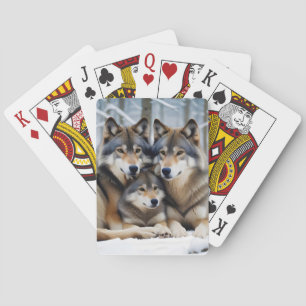 Wolf Animal Natuur Wildlife Affection Caring Pokerkaarten