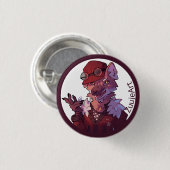 Wolf anime, cartoon ronde button 3,2 cm (Voorkant /achterkant)
