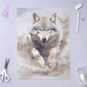 Wolf-aquarel Tissuepapier (Craft)