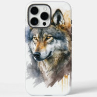 Wolf aquarelschilderij