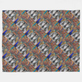 Wolf Art Fleece Deken (Voorkant (Horizontaal))