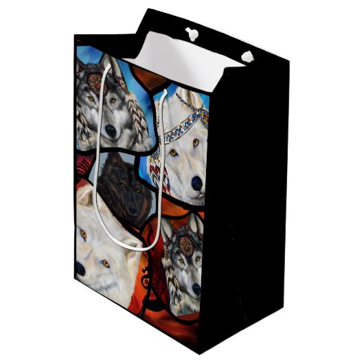 WOLF ART MEDIUM CADEAUZAKJE (Voorkant Gekanteld)