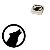 Wolf Art Rubber Stamp Rubberstempel (Gestempeld)
