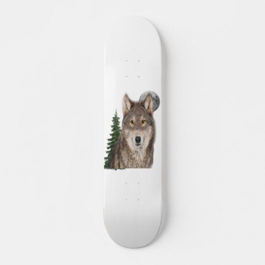 Wolf art skateboard (Voorkant)