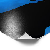 Wolf at Night Foto Afdruk (Hoek)