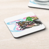 Wolf autumn joy bier onderzetter (Linkerzijde)