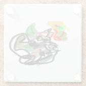 Wolf autumn runner glazen onderzetter (Achterkant)