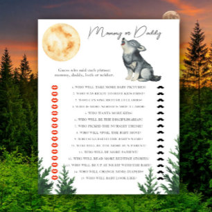 Wolf baby shower - mama of papa spel