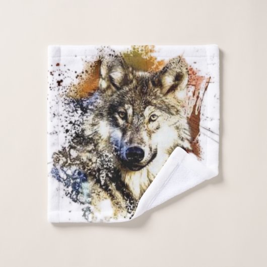 Wolf Bad Handdoek (Wasdoekje)