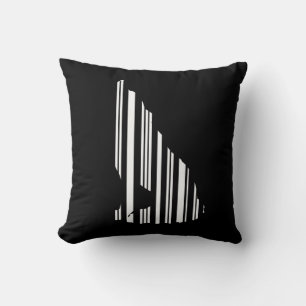 WOLF BAR CODE Howl Barcode Patroon Ontwerp Kussen