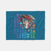 Wolf Be Kind Suicide Awareness Mental Health Suprt Fleece Deken (Voorkant (Horizontaal))