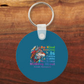 Wolf Be Kind Suicide Awareness Mental Health Suprt Sleutelhanger (Voorkant)